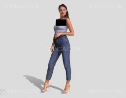 کاراکتر زن ایستاده