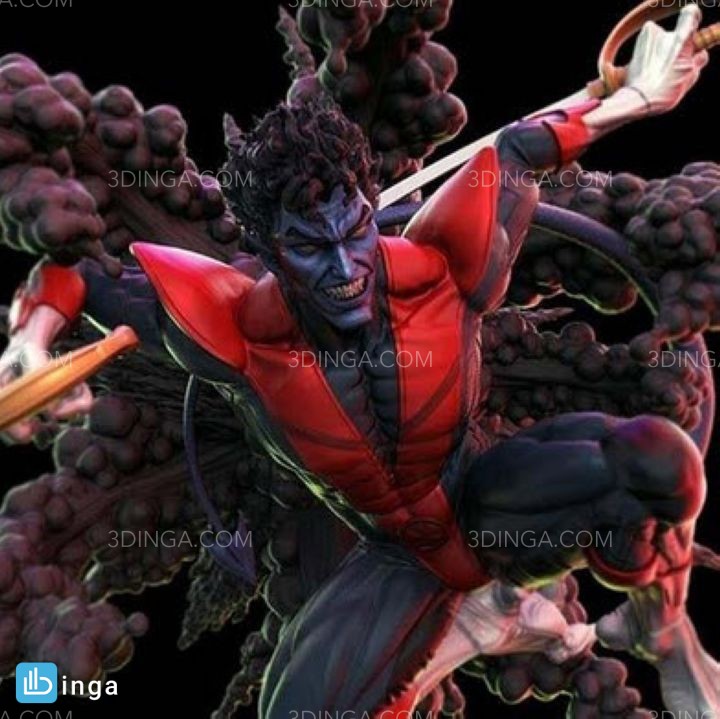 مجسمه کاراکتر تخیلی (Nightcrawler) برای چاپ سه بعدی