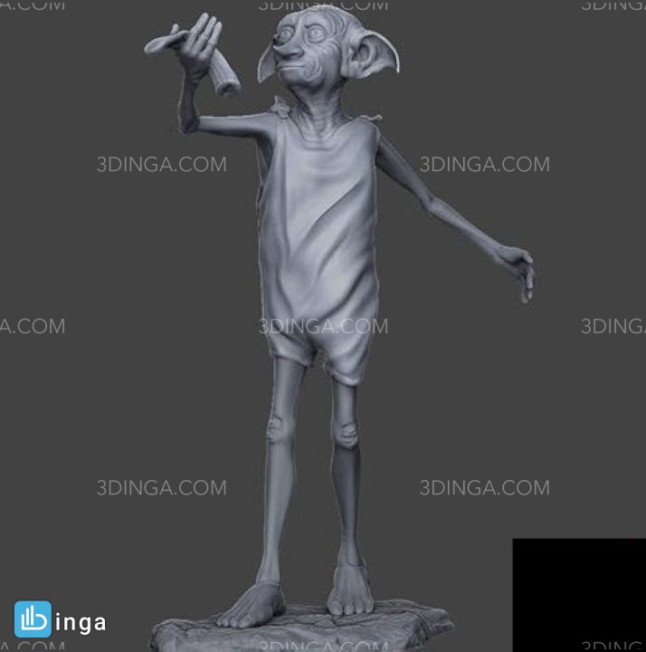 کاراکتر مرد تخیلی (Dobby) برای چاپ سه بعدی