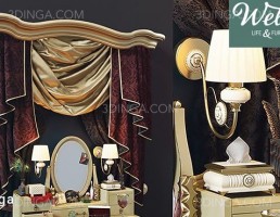 ست میز آرایش + پرده کلاسیک