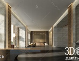 صحنه داخلی لابی مدرن