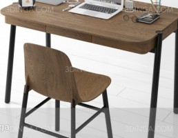 مدل سه بعدی میز کار