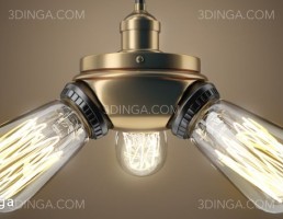 مدل سه بعدی چراغ آویز