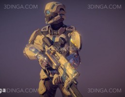 کاراکتر جنگجو مسلح (Security Cyborg)