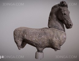 بقایای مجسمه اسب یونانی