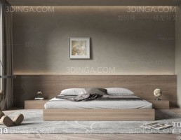 صحنه داخلی اتاق خواب سبک مدرن