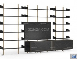 میز تلویزیون + قفسه وسایل